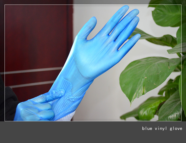 Disposable Blue Vinyl Examination Gloves